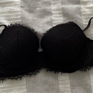 Victoria's Secret Black Lace Underwire Bra, size 34C